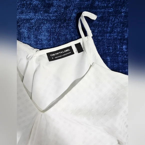 The Fifth Label White Open Shoulder Spaghetti Strap Blouse Small - Picture 4 of 8